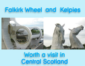 falkirk wheel and kelpies in central scotland